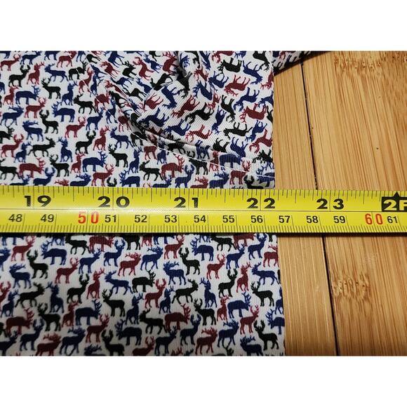 Greyson Polo Shirt Mens M White Blue Red Deers Performance Golf Logo Embroidered - Picture 4 of 6